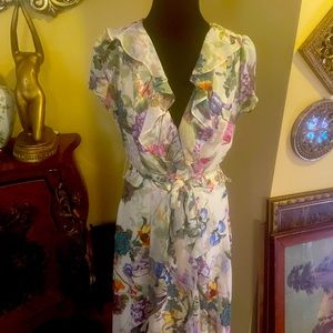 GABBY SKYE FLORAL FAUX WRAP  DRESS NWOT - Size 12